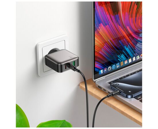 Зарядное устройство BOROFONE BAS56A Absolute 2xUSB-C + 1xUSB-A PD45W + cable USB-C to USB-C Black (6941991116278), изображение 8 Зарядное устройство BOROFONE BAS56A Absolute 2xUSB-C + 1xUSB-A PD45W + cable USB-C to USB-C Black (6941991116278), изображение 8