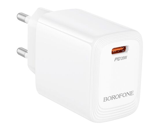Зарядний пристрій BOROFONE BN26 Fuente USB-C PD20W White (6941991120237), зображення 4 Зарядний пристрій BOROFONE BN26 Fuente USB-C PD20W White (6941991120237), зображення 4