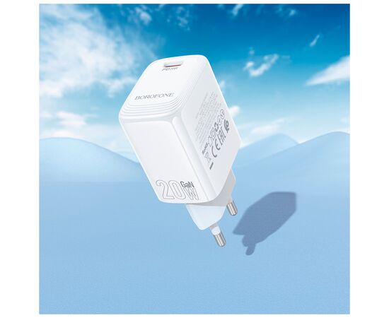 Зарядний пристрій BOROFONE BN26 Fuente USB-C PD20W White (6941991120237), зображення 8 Зарядний пристрій BOROFONE BN26 Fuente USB-C PD20W White (6941991120237), зображення 8