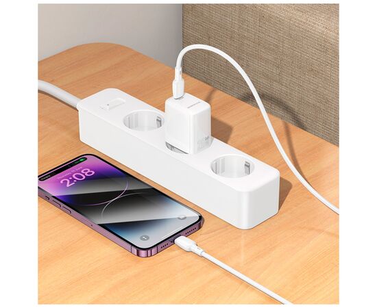 Зарядний пристрій BOROFONE BN26 Fuente USB-C PD20W White (6941991120237), зображення 9 Зарядний пристрій BOROFONE BN26 Fuente USB-C PD20W White (6941991120237), зображення 9
