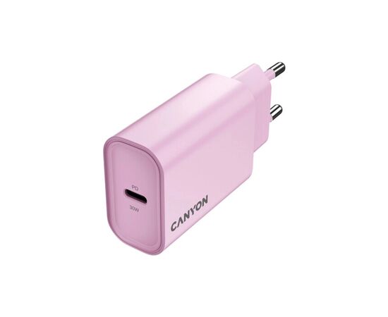 Зарядное устройство Canyon 30CL OnCharge USB-C PD30W Pink (CNE-CHA30CLPK), изображение 5 Зарядное устройство Canyon 30CL OnCharge USB-C PD30W Pink (CNE-CHA30CLPK), изображение 5