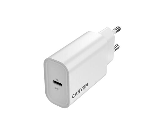 Зарядное устройство Canyon 30CL OnCharge USB-C PD30W White (CNE-CHA30CLW), изображение 4 Зарядное устройство Canyon 30CL OnCharge USB-C PD30W White (CNE-CHA30CLW), изображение 4