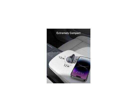 Зарядное устройство Anker 325 PowerDrive USB-C PD67W + USB-A 22.5W Black (A2731HA1), изображение 5 Зарядное устройство Anker 325 PowerDrive USB-C PD67W + USB-A 22.5W Black (A2731HA1), изображение 5