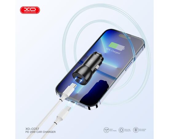 Зарядний пристрій XO CC57 USB-C PD25W Black (CC57_Black), зображення 5 Зарядний пристрій XO CC57 USB-C PD25W Black (CC57_Black), зображення 5