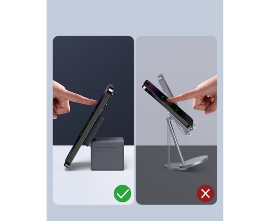 Зарядное устройство Anker MagGo Wireless Charging Station 15W 3-in-1 Cube Black (Y1811G11), изображение 8