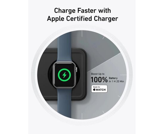 Зарядное устройство Anker MagGo Wireless Charging Station 15W 3-in-1 Pad Black (B25M1311), изображение 2 Зарядное устройство Anker MagGo Wireless Charging Station 15W 3-in-1 Pad Black (B25M1311), изображение 2