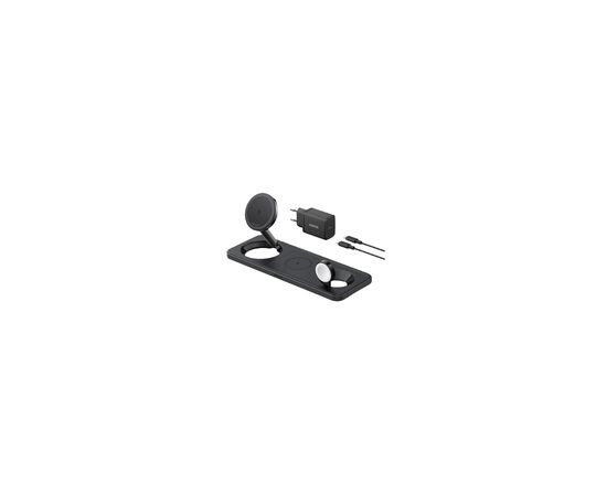 Зарядное устройство Anker MagGo Wireless Charging Station 15W 3-in-1 Pad Black (B25M1311)