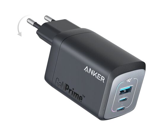 Зарядное устройство Anker GaNPrime 67W 2xUSB-C PD + 1xUSB-A Black (A2669313)
