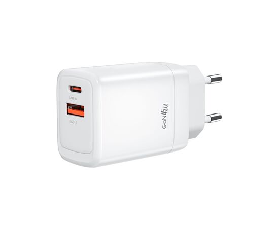 Зарядний пристрій XO CE16 67.5W USB-C PD45W + USB-A QC 22.5W White (CE16_White)