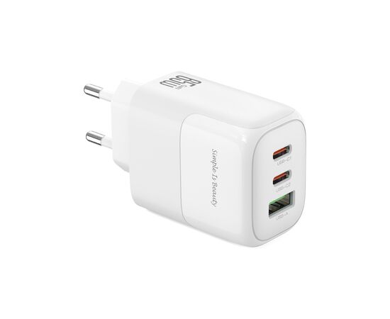 Зарядний пристрій XO L139 83W 2xUSB-C PD65W + USB-A QC18W White (L139_White)