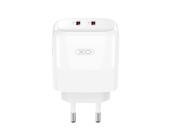 Зарядний пристрій XO L140 35W 2xUSB-C PD White (L140_White), зображення 2 Зарядний пристрій XO L140 35W 2xUSB-C PD White (L140_White), зображення 2