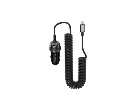 Зарядний пристрій Promate 33W USB-C cable + USB-A port (powerdrive-33pdc.black)