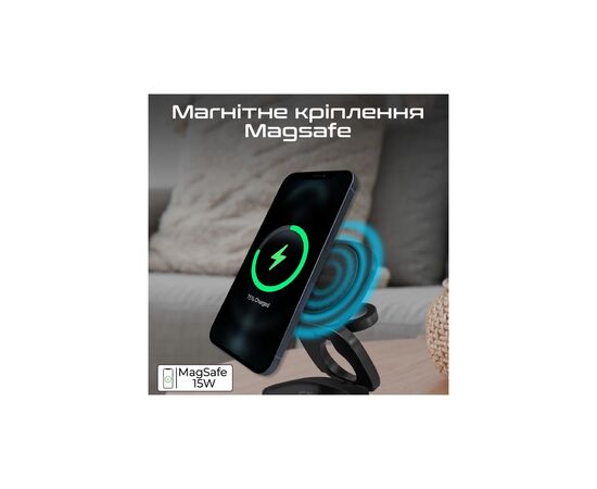 Зарядное устройство Promate wireless charger rubix-65w black (rubix-65w.black), изображение 4 Зарядное устройство Promate wireless charger rubix-65w black (rubix-65w.black), изображение 4
