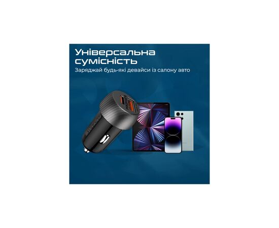 Зарядное устройство Promate drivegear-pd33 USB-C PD33W + USB-A QC3.0 Black (drivegear-pd33), изображение 7 Зарядное устройство Promate drivegear-pd33 USB-C PD33W + USB-A QC3.0 Black (drivegear-pd33), изображение 7