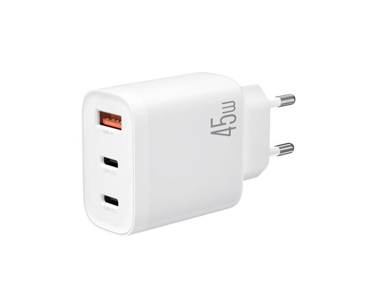 Зарядний пристрій XO L117 2xUSB-C PD45W + 1xUSB-A QC3.0 White (L117.white), зображення 2 Зарядний пристрій XO L117 2xUSB-C PD45W + 1xUSB-A QC3.0 White (L117.white), зображення 2