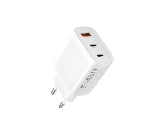 Зарядний пристрій XO L117 2xUSB-C PD45W + 1xUSB-A QC3.0 White (L117.white), зображення 3 Зарядний пристрій XO L117 2xUSB-C PD45W + 1xUSB-A QC3.0 White (L117.white), зображення 3