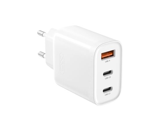 Зарядний пристрій XO L117-CC 2xUSB-C PD45W + 1xUSB-A QC3.0 White (L117-CC.white), зображення 2 Зарядний пристрій XO L117-CC 2xUSB-C PD45W + 1xUSB-A QC3.0 White (L117-CC.white), зображення 2