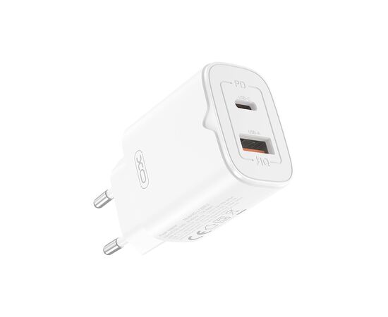 Зарядное устройство XO L130 USB-C PD30W + USB-A QC3.0 White (L130.white)