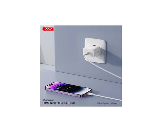 Зарядний пристрій XO L139 2xUSB-C PD65W + 1xUSB-A QC3.0 White (L139.white), зображення 4 Зарядний пристрій XO L139 2xUSB-C PD65W + 1xUSB-A QC3.0 White (L139.white), зображення 4