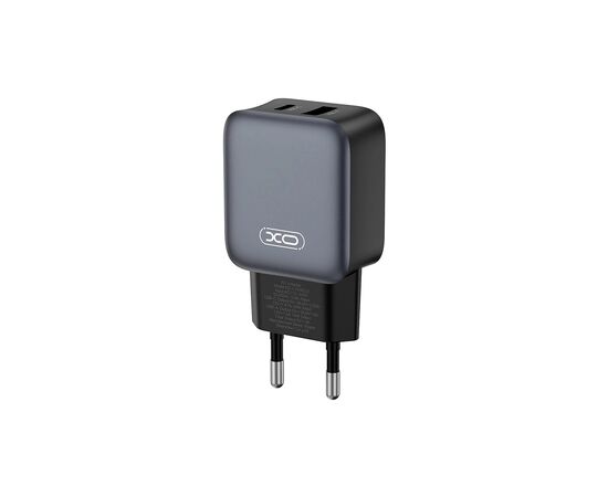Зарядний пристрій XO L154 USB-C PD20W + USB-A QC3.0 Black (L154.black), зображення 3 Зарядний пристрій XO L154 USB-C PD20W + USB-A QC3.0 Black (L154.black), зображення 3