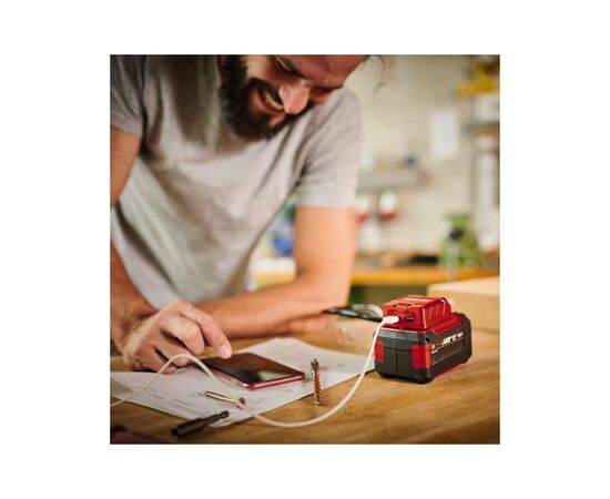 Зарядное устройство для аккумуляторов инструмента Einhell TE-CP 18 Li USB, PXC, 18V,1А/2.1А, 2хUSB, 0.06 кг (4514120), изображение 3 Зарядное устройство для аккумуляторов инструмента Einhell TE-CP 18 Li USB, PXC, 18V,1А/2.1А, 2хUSB, 0.06 кг (4514120), изображение 3