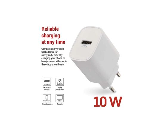 Зарядное устройство EMOS V01B10 USB-A 10W (V01B10), изображение 3