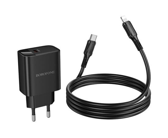 Зарядное устройство BOROFONE BA97A Ilustre USB-C PD30W digital display + cable USB-C to Lightning Black (6941991120497), изображение 5 Зарядное устройство BOROFONE BA97A Ilustre USB-C PD30W digital display + cable USB-C to Lightning Black (6941991120497), изображение 5