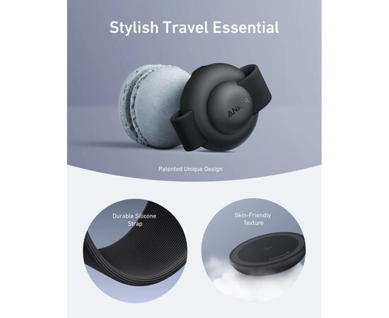 Зарядное устройство Anker MagGo Wireless Charging Pad 15W 3-in-1 Foldable Black (B25M8H11), изображение 6