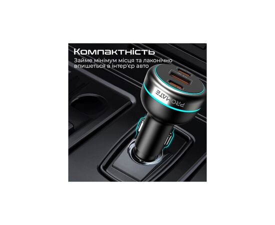 Зарядное устройство Promate 2xUSB-C PD + USB-A QC3.0 (powerdrive-230), изображение 6 Зарядное устройство Promate 2xUSB-C PD + USB-A QC3.0 (powerdrive-230), изображение 6