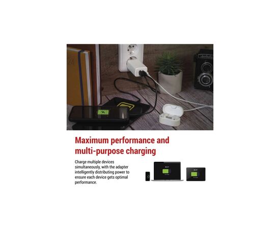 Зарядное устройство EMOS V05G65 1xUSB-A + 2xUSB-C PD65W GaN (V05G65), изображение 4