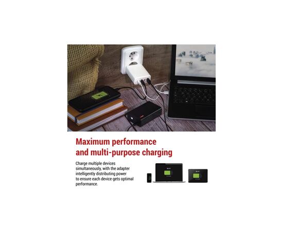 Зарядное устройство EMOS V06G120 1xUSB-A + 3xUSB-C PD120W GaN (V06G120), изображение 4