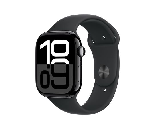 Смарт-годинник Apple Watch Series 10 GPS + Cellular 42mm Jet Black Aluminium Case with Black Sport Band - S/M (MWX63QH/A)