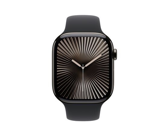 Смарт-годинник Apple Watch Series 10 GPS + Cellular 46mm Slate Titanium Case with Black Sport Band - S/M (MWYD3QH/A), зображення 2 Смарт-годинник Apple Watch Series 10 GPS + Cellular 46mm Slate Titanium Case with Black Sport Band - S/M (MWYD3QH/A), зображення 2