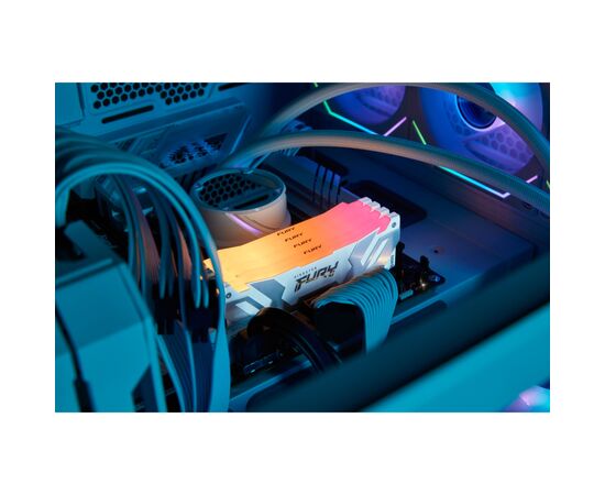 Модуль памяти для компьютера DDR5 48GB (2x24GB) 8000 MHz Renegade RGB White/Silver Kingston Fury (ex.HyperX) (KF580C38RWAK2-48), изображение 7 Модуль памяти для компьютера DDR5 48GB (2x24GB) 8000 MHz Renegade RGB White/Silver Kingston Fury (ex.HyperX) (KF580C38RWAK2-48), изображение 7