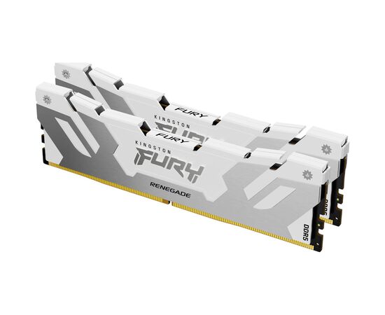 Модуль памяти для компьютера DDR5 48GB (2x24GB) 8000 MHz Renegade White/Silver Kingston Fury (ex.HyperX) (KF580C38RWK2-48)
