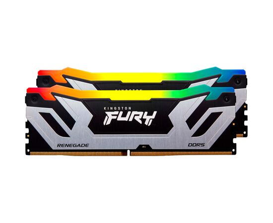 Модуль памяти для компьютера DDR5 48GB (2x24GB) 8800 MHz Renegade RGB Black/Silver Kingston Fury (ex.HyperX) (KF588CU42RSAK2-48), изображение 2 Модуль памяти для компьютера DDR5 48GB (2x24GB) 8800 MHz Renegade RGB Black/Silver Kingston Fury (ex.HyperX) (KF588CU42RSAK2-48), изображение 2