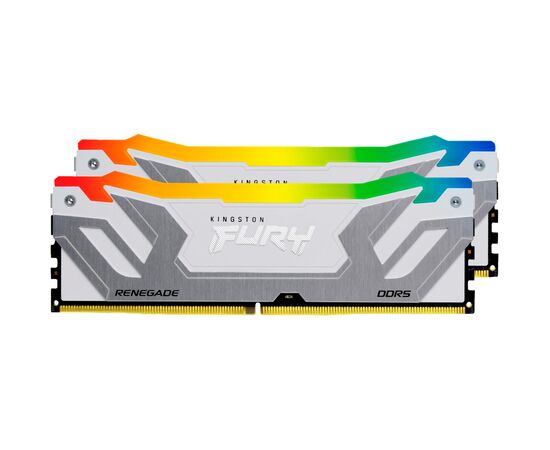 Модуль памяти для компьютера DDR5 48GB (2x24GB) 8800 MHz Renegade RGB White/Silver Kingston Fury (ex.HyperX) (KF588CU42RWAK2-48), изображение 2 Модуль памяти для компьютера DDR5 48GB (2x24GB) 8800 MHz Renegade RGB White/Silver Kingston Fury (ex.HyperX) (KF588CU42RWAK2-48), изображение 2