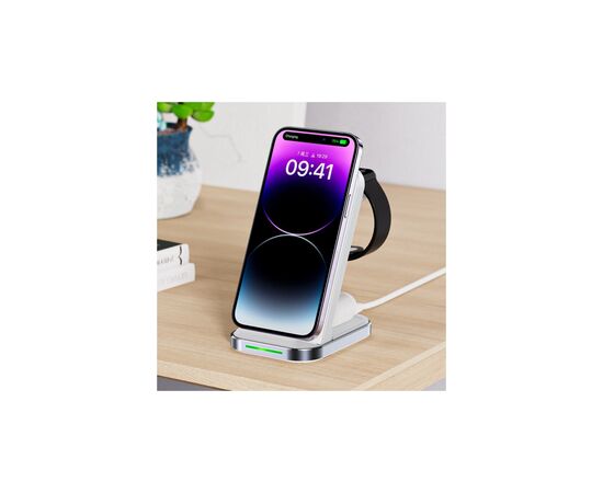 Зарядное устройство Acefast E15 Wireless QI 3in1 15W Black (6974316281986), изображение 7 Зарядное устройство Acefast E15 Wireless QI 3in1 15W Black (6974316281986), изображение 7