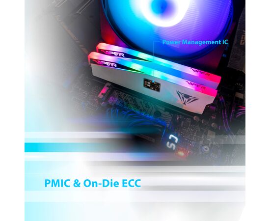 Модуль памяти для компьютера DDR5 32GB (2x16GB) 6400 MHz Viper Elite 5 RGB Patriot (PVER532G64C32KW), изображение 8 Модуль памяти для компьютера DDR5 32GB (2x16GB) 6400 MHz Viper Elite 5 RGB Patriot (PVER532G64C32KW), изображение 8