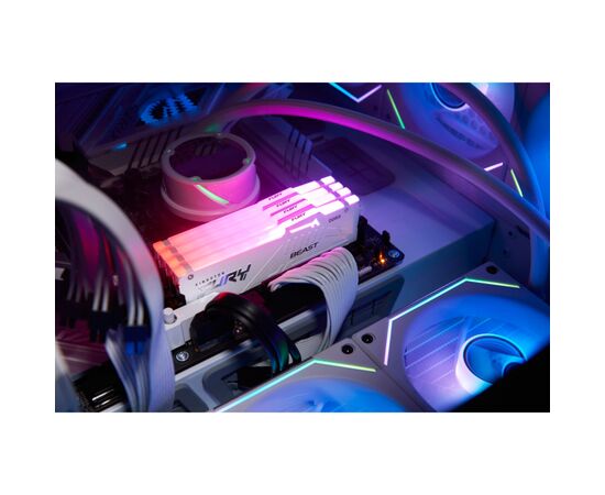 Модуль памяти для компьютера DDR5 32GB (2x16GB) 6000 MHz Beast RGB EXPO White Kingston Fury (ex.HyperX) (KF560C36BWE2AK2-32), изображение 6 Модуль памяти для компьютера DDR5 32GB (2x16GB) 6000 MHz Beast RGB EXPO White Kingston Fury (ex.HyperX) (KF560C36BWE2AK2-32), изображение 6