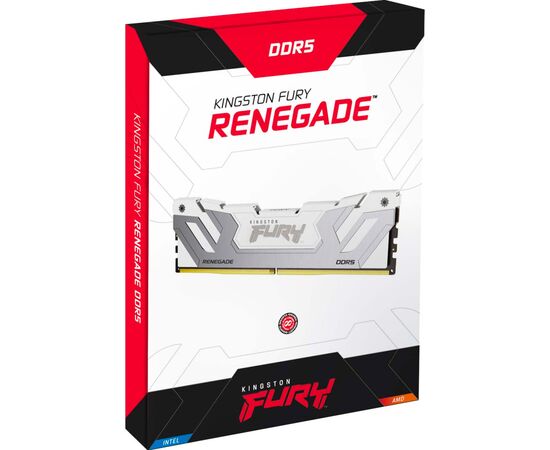 Модуль памяти для компьютера DDR5 48GB (2x24GB) 8800 MHz Renegade White/Silver Kingston Fury (ex.HyperX) (KF588CU42RWK2-48), изображение 3 Модуль памяти для компьютера DDR5 48GB (2x24GB) 8800 MHz Renegade White/Silver Kingston Fury (ex.HyperX) (KF588CU42RWK2-48), изображение 3