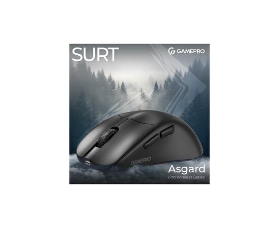 Мышка GamePro Asgard Surt Wireless/Bluetooth/USB Black (GM017B), изображение 5 Мышка GamePro Asgard Surt Wireless/Bluetooth/USB Black (GM017B), изображение 5