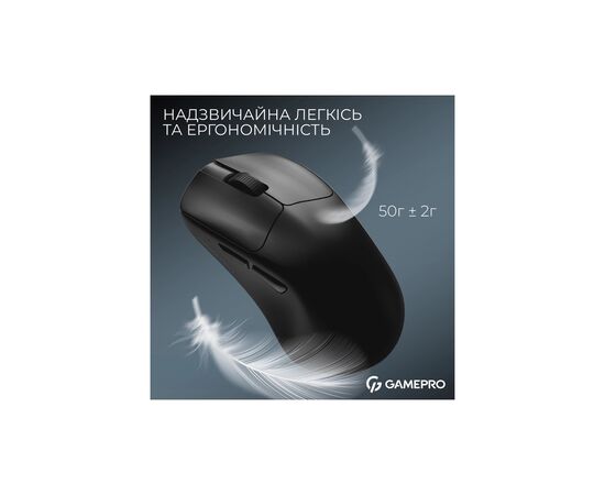 Мышка GamePro Asgard Surt Wireless/Bluetooth/USB Black (GM017B), изображение 6 Мышка GamePro Asgard Surt Wireless/Bluetooth/USB Black (GM017B), изображение 6