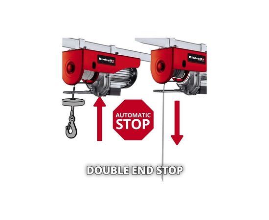 Лебедка Einhell тельфер TC-EH 500, 1000Вт до 500кг, трос 12м. (2255140), изображение 11 Лебедка Einhell тельфер TC-EH 500, 1000Вт до 500кг, трос 12м. (2255140), изображение 11