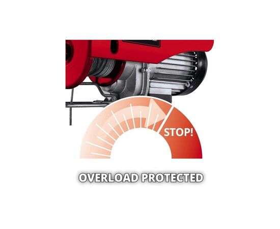 Лебедка Einhell тельфер TC-EH 500, 1000Вт до 500кг, трос 12м. (2255140), изображение 5 Лебедка Einhell тельфер TC-EH 500, 1000Вт до 500кг, трос 12м. (2255140), изображение 5