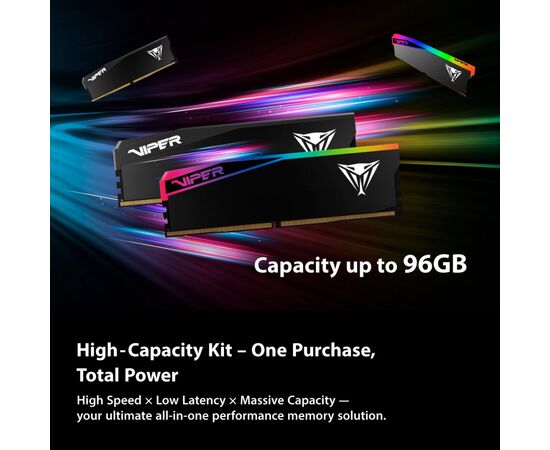 Модуль памяти для компьютера DDR5 32GB (2x16GB) 6400 MHz Viper Elite 5 Ultra RGB Patriot (VEUR532G6432K), изображение 8 Модуль памяти для компьютера DDR5 32GB (2x16GB) 6400 MHz Viper Elite 5 Ultra RGB Patriot (VEUR532G6432K), изображение 8