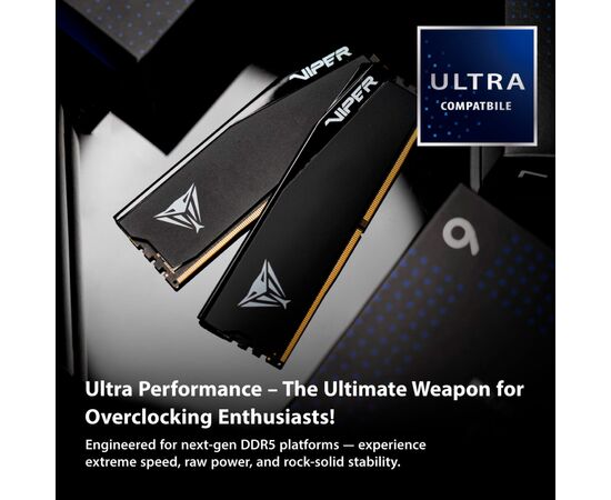 Модуль памяти для компьютера DDR5 64GB (2x32GB) 6400 MHz Viper Elite 5 Ultra Patriot (VEU564G6432K), изображение 6 Модуль памяти для компьютера DDR5 64GB (2x32GB) 6400 MHz Viper Elite 5 Ultra Patriot (VEU564G6432K), изображение 6