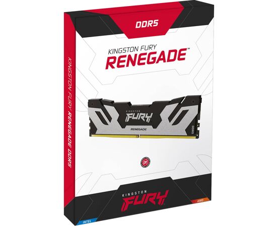 Модуль памяти для компьютера DDR5 48GB (2x24GB) 8000 MHz Renegade Black/Silver Kingston Fury (ex.HyperX) (KF580C38RSK2-48), изображение 5 Модуль памяти для компьютера DDR5 48GB (2x24GB) 8000 MHz Renegade Black/Silver Kingston Fury (ex.HyperX) (KF580C38RSK2-48), изображение 5