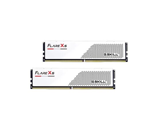 Модуль пам'яті для комп'ютера DDR5 32GB (2x16GB) 6400 MHz Flare X5 Matte White G.Skill (F5-6400J3240G16GX2-FX5W)