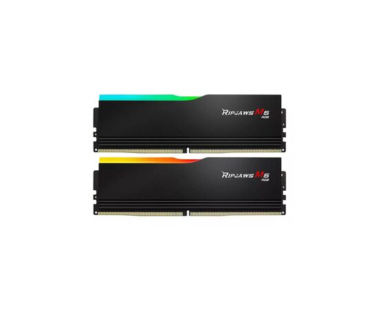Модуль пам'яті для комп'ютера DDR5 48GB (2x24GB) 6000 MHz Ripjaws M5 Neo RGB Matte Black G.Skill (F5-6000J3036F24GX2-RM5NRK)